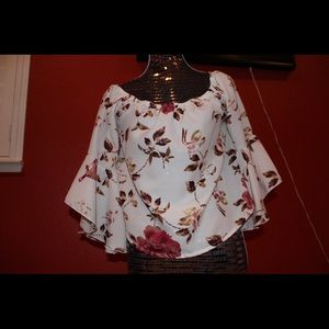 White floral glory top